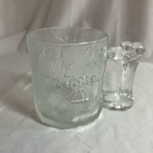 Flintstones Clear Glass Mug with Bone Handle